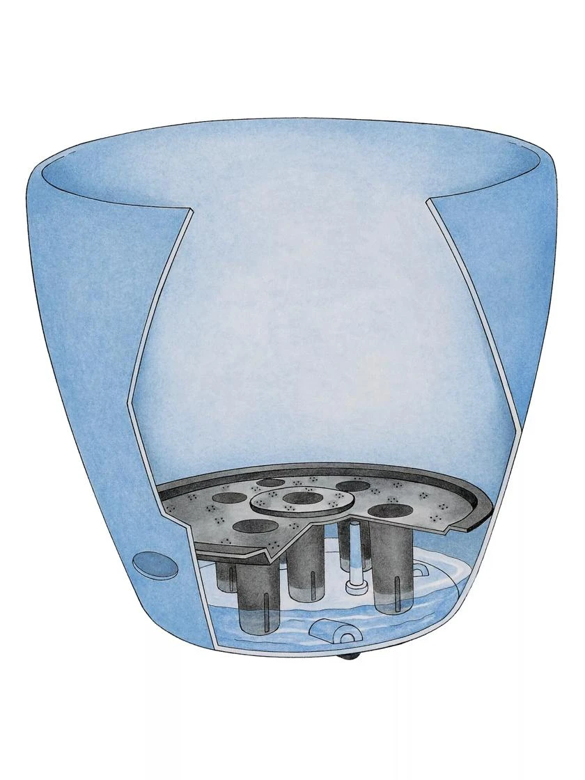 Viva Round Self-Watering Rolling Planter, 17.25” Diameter - Image 3